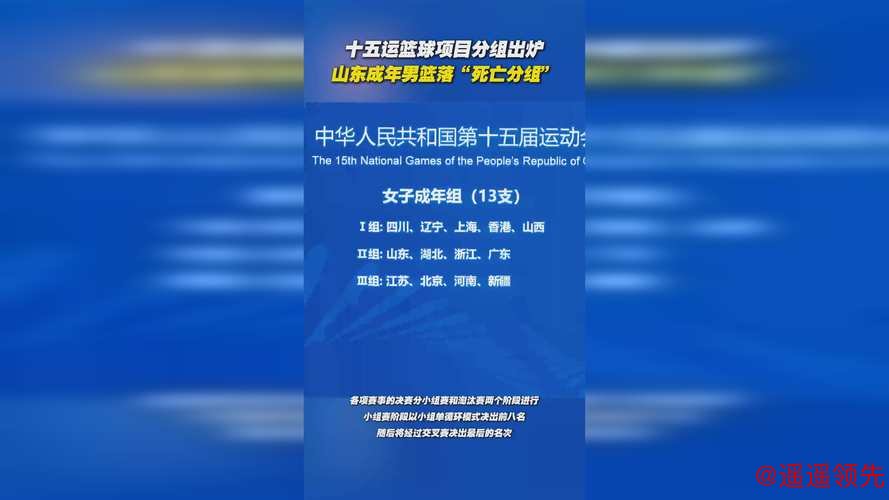 十五运会男篮成年组淘汰赛对阵出炉