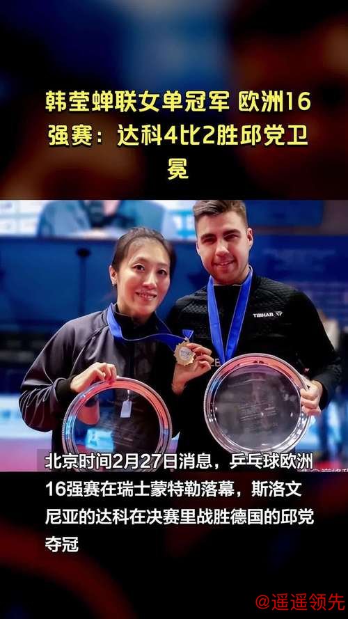 欧洲16强赛达科4比2胜邱党卫冕 韩莹蝉联女单冠军